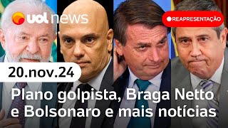 Plano para matar Lula e Moraes mensagem dos kids pretos Braga Netto e  Reapresentação UOL News [upl. by Jude]