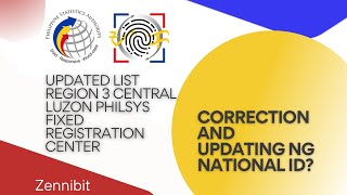 PHILSYS NATIONAL ID FIXED REGISTRATION CENTER REGION 3 CENTRAL LUZON UPDATED LIST [upl. by Kendrick659]