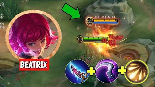 🔥👉BEATRIX ONE SHOT😱🤯 Best build y emblemas Mobile legends 2023 [upl. by Asli]