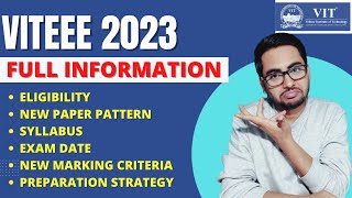 VITEEE Exam Information 2023  Eligibility Exam Pattern Date Syllabus  VITEEE 2023 Form Fill up [upl. by Jens]