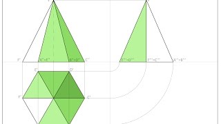 Proiezione ortogonale di piramide a base esagonale ProfTorella [upl. by Bouchard]