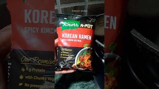 Knorr kpot Korean ramen kimchi flavour🍜knorr koreanramenshortvideoyoutubeshortsshortsfeed [upl. by Clarine]