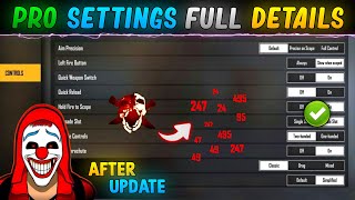 Free fire settings full details in tamil  After update free fire settings  Free fire setting [upl. by Clarice]