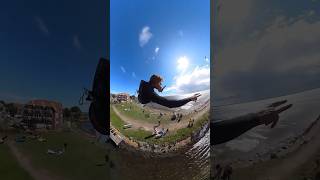 Huge Kitesurfing Jump over the pier 😱🤯 [upl. by Lilith]