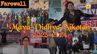 Maya Vidhya Niketan Farewell Party  Class 10th 2023  2024  Well Wishing ceremony  MVN [upl. by Drannel]