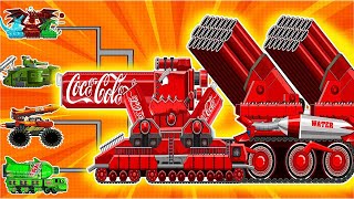 The Steel Monster is watching us CocaCola tank and KV44 TANK in the bunker  Cartoons about tanks [upl. by Owades]