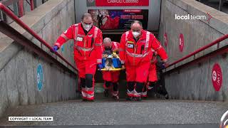 Milano frenata emergenza metropolitana M1 circolazione sospesa almeno 6 persone soccorse [upl. by Orgalim]