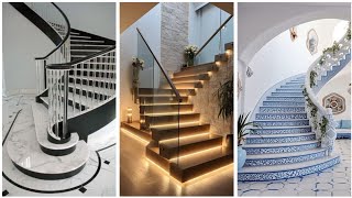 Top 45  Modern Staircase Design Ideas 2024  Latest Stairs Tiles amp Railings Ideas home homedecor [upl. by Dekeles575]