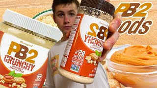 NEW PB2 REVIEW Crunchy POWDERED Peanut Butter Low Calorie HIGH Protein [upl. by Ojahtnamas596]