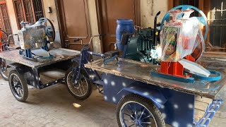 Ahluwalia Bharat Ganna Juicer 3 Wheeler Steel counter Model [upl. by Poole870]