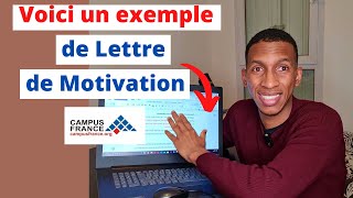 Comment rédiger une LETTRE DE MOTIVATION campus France 🇫🇷  Etudes en France [upl. by Ranger]