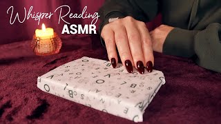 ASMR 🕯️ Whisper Reading by Candlelight 🕯️ Paper Crinkles Book Tapping [upl. by Glad10]