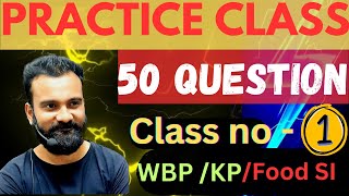 PRACTICE CLASS  Math class  WBP KP math  food si math  50 question  by SANKER sir [upl. by Yellek]