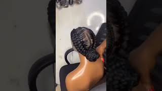 Beautiful chunky ghana weaving braided wig full lace [upl. by Aicirtap]