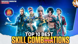 TOP 10 BEST CHARACTER COMBINATIONS FOR CS RANK  CS RANK BEST CHARACTER SKILL COMBINATION [upl. by Dredi598]