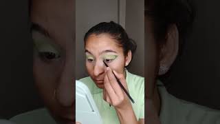 neon green eyes makeup tutorial 💚creativemakeup makeup makeuptutorial misschopra youtubeshorts [upl. by Meghan]