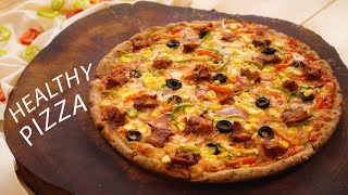 Multigrain Pizza Recipe  Healthy Atta Pizza Dough Sauce  CookingShooking [upl. by Broome]