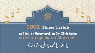 Ismaili Tasbeehat  Zikr  Ya Allah Ya Muhammad Ya Aly Shah Karim  1001 Times [upl. by Waldner764]