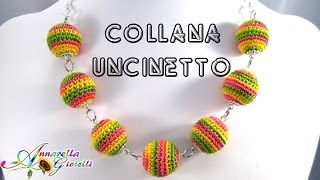 Tutorial collana estiva uncinetto  How to crochet a necklace [upl. by Mohandas]