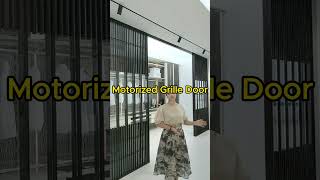 Motorized grille door biparting automatic sliding door mechanism grilldoordesign [upl. by Gherardi]