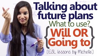 Will or Going to  Talking about Future plans  English Grammar Lesson [upl. by Nanny]