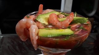 Receta De Coctel De Camaron  comiendo rico y facil [upl. by Ydeh]