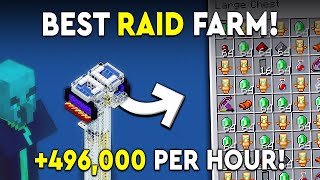 Minecraft Stacking Raid Farm Tutorial  EASIEST  496000 PH [upl. by Ronym906]