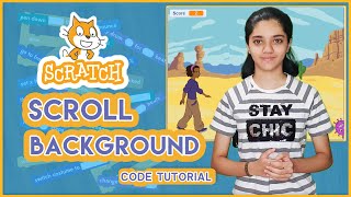 How to Scroll Background in Scratch 3  Scratch 3 Tutorial [upl. by Suiravat]