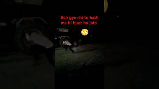 Bomb 💣 hath me blast hone se bal bal bche vrindavanblog diwali fireworks vlog [upl. by Austreng]