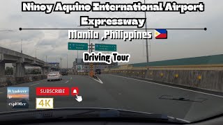 Ninoy Aquino International Airport Expressway NAIAX  🚘 Driving Tour  Manila Philippines 🇵🇭 [upl. by Aleck227]