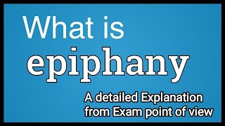 EpiphanyA detailed analysis  usages of Epiphany in English literature literarytalks1 [upl. by Brosy]