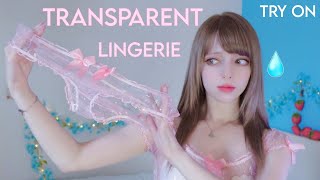 TRANSPARENT LINGERIE try on haul [upl. by Seften]