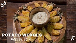 Potato wedges with Dip recipe  Wedges baked  Fried  Snack Recipe  Healthy  Dip and Sauce [upl. by Seldun]