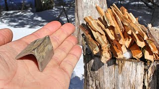 Mini Kindling Splitter for Camping [upl. by Samohtnhoj103]