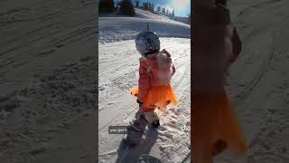 How To Push To The Lift On Your Snowboard snowboarding teaching shorts [upl. by Anirbaz]