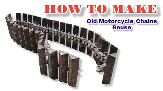 RC TRUCK BUILD Old Motorcycle Chains Reuse HOW TO MAKE Mini Bulldozer Chains With Simple Metal Sheet [upl. by Eilujna]