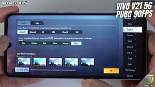 Vivo V21 5G test game PUBG Smooth 90 FPS Graphics  Dimensity 800U 90Hz Display [upl. by Aidyl]