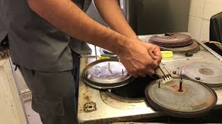 Electric cooking range Hot Plate Repair and installation Hot Plate Replacement [upl. by Etnaid]