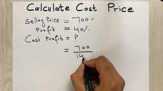 How to Calculate the Cost Price Easy Trick [upl. by Herm]