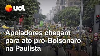 Bolsonaro vídeos mostram início do ato de 25 de fevereiro na Paulista [upl. by Ellehctim200]