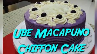 UBE MACAPUNO CHIFFON CAKE  RECIPE [upl. by Anawed]