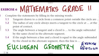 Mathematics Grade 11 Euclidean Geometry Exercise 6 Question 1 mathszoneafricanmotives mathswithadmirelightone [upl. by Leonore]