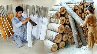 International Level Cricket Bat Making Process  How Cricket Bat Are Made In Factory [upl. by Marcellina]