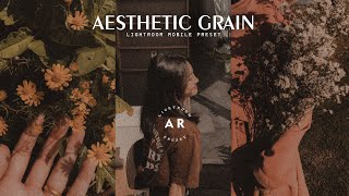 Aesthetic Grain  Free Lightroom Mobile Presets  Aesthetic Preset  Grain Preset  Aesthetic Filter [upl. by Enirehtahc]