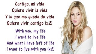 Shakira  Suerte Whenever Wherever Lyrics English and Spanish  Translation amp Meaning  Letras [upl. by Particia]