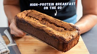 High Protein Banana Bread Recipe WITHOUT protein powder 12 grams of protein per slice [upl. by Areek]