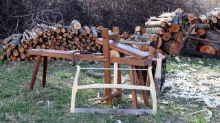 Peaceful Woodworking  Making a Frame Saw with Traditional Hand Tools [upl. by Nabroc261]