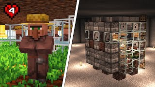 Building a Mob Switch amp Villager Carrot Farm  Minecraft Hardcore Ep 4 [upl. by Nauj]