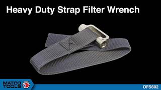 HEAVYDUTY OIL FILTER STRAP WRENCH OFS602 [upl. by Hopper]