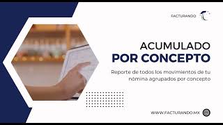 Reporte acumulado por concepto [upl. by Nuawad]